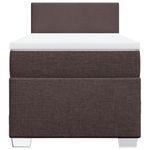 Casa si Gradina - Mobilier - Paturi si accesorii - Paturi - Pat box spring cu saltea, maro inchis, 100x200 cm, textil - Infinity.ro