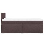 Casa si Gradina - Mobilier - Paturi si accesorii - Paturi - Pat box spring cu saltea, maro inchis, 100x200 cm, textil - Infinity.ro