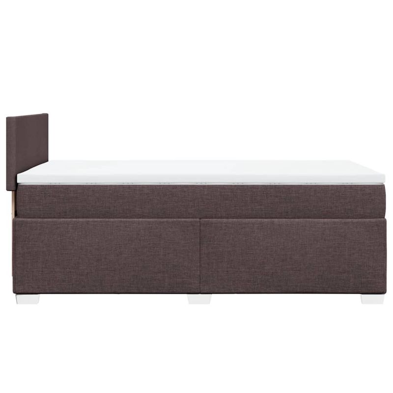 Casa si Gradina - Mobilier - Paturi si accesorii - Paturi - Pat box spring cu saltea, maro inchis, 100x200 cm, textil - Infinity.ro