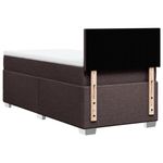 Casa si Gradina - Mobilier - Paturi si accesorii - Paturi - Pat box spring cu saltea, maro inchis, 100x200 cm, textil - Infinity.ro