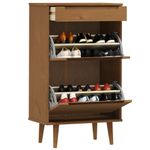 Casa si Gradina - Mobilier - Organizare si depozitare - Organizator incaltaminte - Pantofar "MOLDE", maro, 59,5x35x103 cm, lemn masiv de pin - Infinity.ro