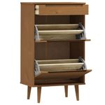 Casa si Gradina - Mobilier - Organizare si depozitare - Organizator incaltaminte - Pantofar "MOLDE", maro, 59,5x35x103 cm, lemn masiv de pin - Infinity.ro