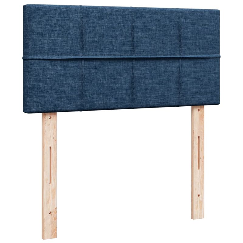 Casa si Gradina - Mobilier - Paturi si accesorii - Paturi - Pat box spring cu saltea, albastru, 100x200 cm, textil - Infinity.ro