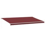 Casa si Gradina - Gradina si terasa - Umbrele si pavilioane - Umbrele - Copertina retractabila manual, visiniu, 600x350 cm, vișiniu și alb - Infinity.ro