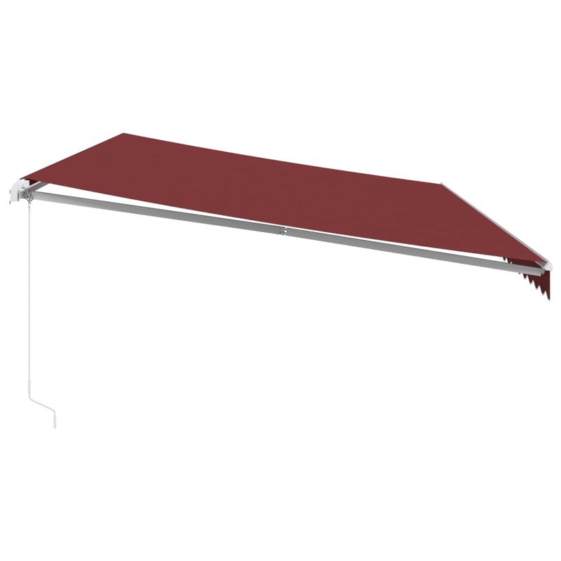Casa si Gradina - Gradina si terasa - Umbrele si pavilioane - Umbrele - Copertina retractabila manual, visiniu, 600x350 cm, vișiniu și alb - Infinity.ro