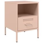 Casa si Gradina - Mobilier - Comode si corpuri - Noptiere - Noptiere, 2 buc., roz, 36x39x50,5 cm, otel laminat la rece - Infinity.ro