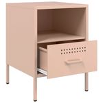 Casa si Gradina - Mobilier - Comode si corpuri - Noptiere - Noptiere, 2 buc., roz, 36x39x50,5 cm, otel laminat la rece - Infinity.ro