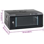 PC, gaming si accesorii - Servere - Cabinete metalice - Dulap de server montat pe perete, 4U, 19" IP20, 53x40x21 cm, negru - Infinity.ro