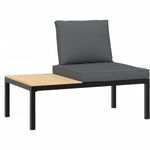 Casa si Gradina - Gradina si terasa - Mobilier exterior - Seturi mobila gradina - Set canapea de gradina, 6 piese, cu perne, negru, aluminiu - Infinity.ro