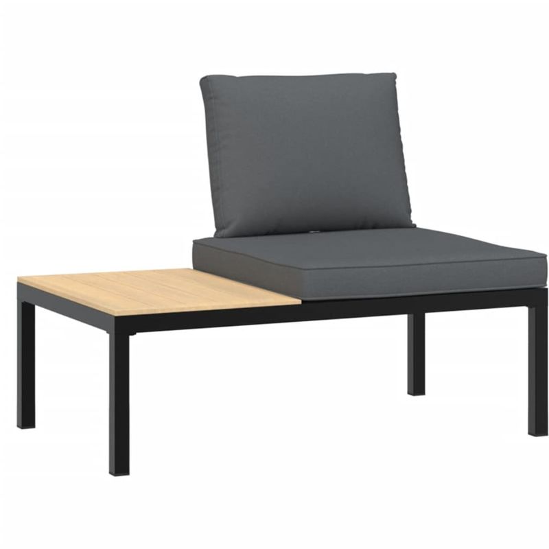 Casa si Gradina - Gradina si terasa - Mobilier exterior - Seturi mobila gradina - Set canapea de gradina, 6 piese, cu perne, negru, aluminiu - Infinity.ro
