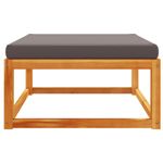 Casa si Gradina - Gradina si terasa - Mobilier exterior - Canapele si fotolii gradina - Taburet de gradina cu perna, 65x65x29 cm, lemn masiv acacia - Infinity.ro