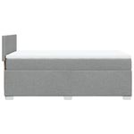 Casa si Gradina - Mobilier - Paturi si accesorii - Paturi - Pat box spring cu saltea, gri deschis, 90x190 cm, textil - Infinity.ro