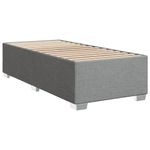 Casa si Gradina - Mobilier - Paturi si accesorii - Paturi - Pat box spring cu saltea, gri deschis, 90x190 cm, textil - Infinity.ro