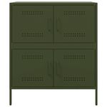 Casa si Gradina - Mobilier - Comode si corpuri - Comode - Dulap, verde masliniu, 68x39x79 cm, otel - Infinity.ro