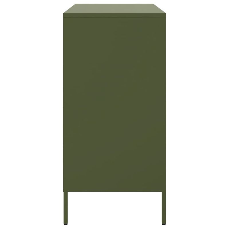 Casa si Gradina - Mobilier - Comode si corpuri - Comode - Dulap, verde masliniu, 68x39x79 cm, otel - Infinity.ro