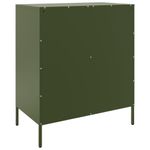 Casa si Gradina - Mobilier - Comode si corpuri - Comode - Dulap, verde masliniu, 68x39x79 cm, otel - Infinity.ro