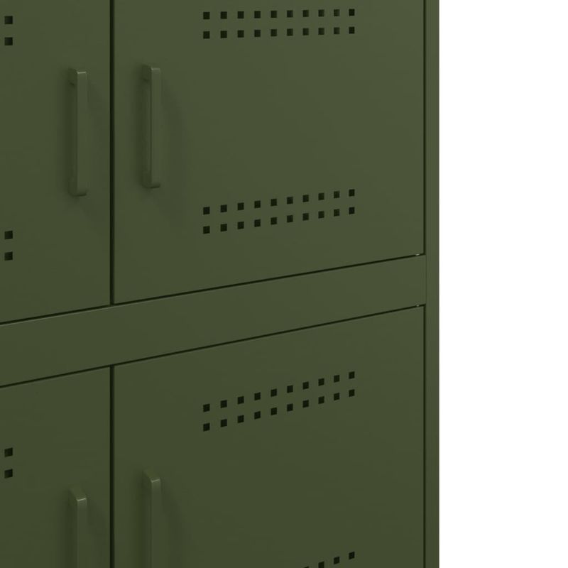 Casa si Gradina - Mobilier - Comode si corpuri - Comode - Dulap, verde masliniu, 68x39x79 cm, otel - Infinity.ro
