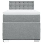 Casa si Gradina - Mobilier - Paturi si accesorii - Paturi - Pat box spring cu saltea, gri deschis, 100x200 cm, textil - Infinity.ro