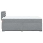 Casa si Gradina - Mobilier - Paturi si accesorii - Paturi - Pat box spring cu saltea, gri deschis, 100x200 cm, textil - Infinity.ro