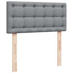 Casa si Gradina - Mobilier - Paturi si accesorii - Paturi - Pat box spring cu saltea, gri deschis, 100x200 cm, textil - Infinity.ro
