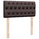 Casa si Gradina - Mobilier - Paturi si accesorii - Paturi - Pat box spring cu saltea, maro inchis, 90x200 cm, textil - Infinity.ro