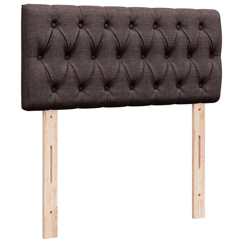 Casa si Gradina - Mobilier - Paturi si accesorii - Paturi - Pat box spring cu saltea, maro inchis, 90x200 cm, textil - Infinity.ro
