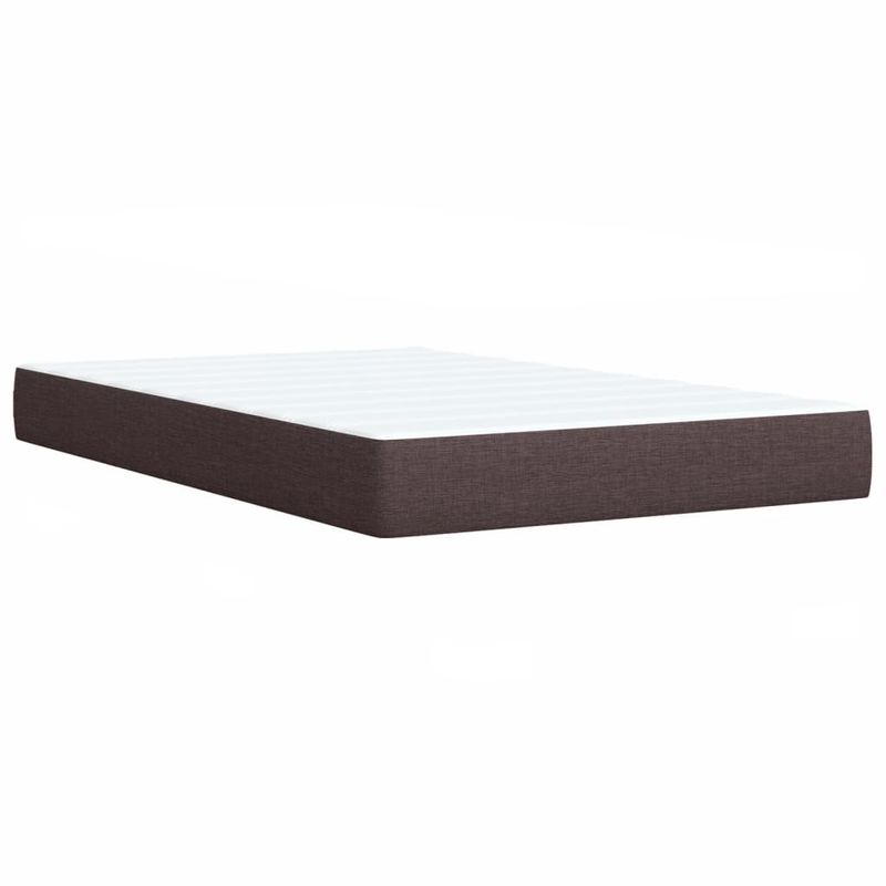 Casa si Gradina - Mobilier - Paturi si accesorii - Paturi - Pat box spring cu saltea, maro inchis, 90x200 cm, textil - Infinity.ro