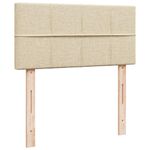 Casa si Gradina - Mobilier - Paturi si accesorii - Paturi - Pat box spring cu saltea, crem, 90x190 cm, textil - Infinity.ro