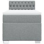 Casa si Gradina - Mobilier - Paturi si accesorii - Paturi - Pat continental cu saltea, gri deschis, 80x200 cm, textil - Infinity.ro