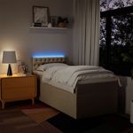 Casa si Gradina - Mobilier - Paturi si accesorii - Paturi - Pat box spring cu saltea, crem, 90x200 cm, textil - Infinity.ro