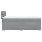 Casa si Gradina - Mobilier - Paturi si accesorii - Paturi - Pat continental cu saltea, gri deschis, 80x200 cm, textil - Infinity.ro