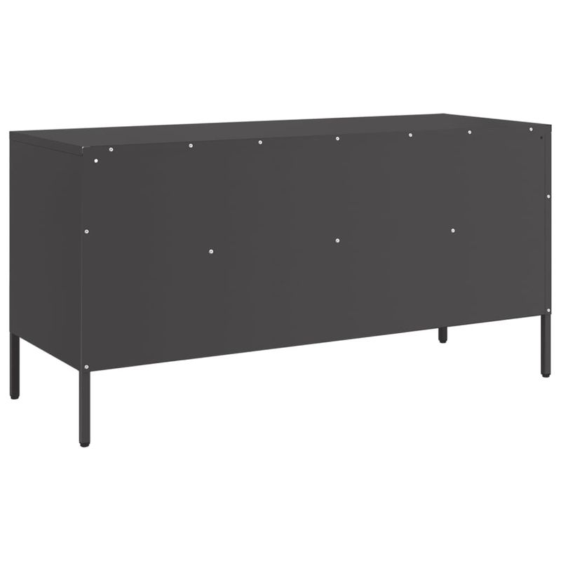 Casa si Gradina - Mobilier - Comode si corpuri - Comode - Dulap TV, negru, 100,5x39x50,5 cm, otel laminat la rece - Infinity.ro