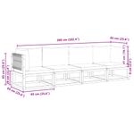 Casa si Gradina - Gradina si terasa - Mobilier exterior - Canapele si fotolii gradina - Set canapele de gradina cu perne, 4 piese, lemn masiv de acacia - Infinity.ro