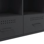 Casa si Gradina - Mobilier - Comode si corpuri - Comode - Dulap TV, negru, 100,5x39x50,5 cm, otel laminat la rece - Infinity.ro