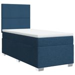 Casa si Gradina - Mobilier - Paturi si accesorii - Paturi - Pat box spring cu saltea, albastru, 80x200 cm, textil - Infinity.ro