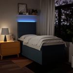 Casa si Gradina - Mobilier - Paturi si accesorii - Paturi - Pat box spring cu saltea, albastru, 80x200 cm, textil - Infinity.ro