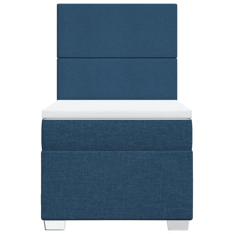 Casa si Gradina - Mobilier - Paturi si accesorii - Paturi - Pat box spring cu saltea, albastru, 80x200 cm, textil - Infinity.ro