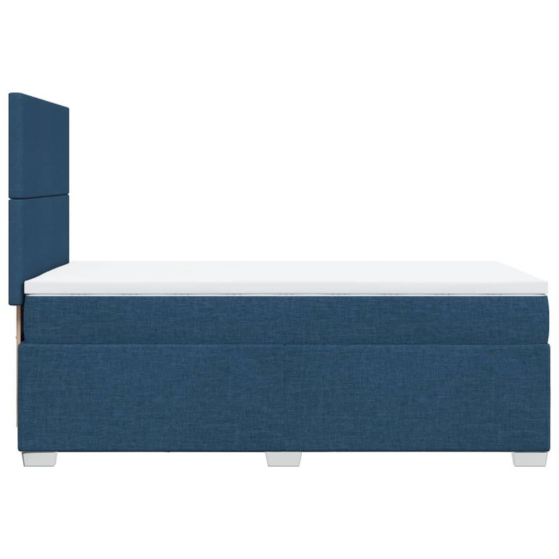Casa si Gradina - Mobilier - Paturi si accesorii - Paturi - Pat box spring cu saltea, albastru, 80x200 cm, textil - Infinity.ro