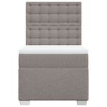 Casa si Gradina - Mobilier - Paturi si accesorii - Paturi - Pat box spring cu saltea, gri taupe, 90x200 cm, textil - Infinity.ro