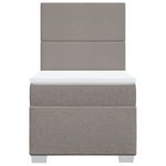 Casa si Gradina - Mobilier - Paturi si accesorii - Paturi - Pat box spring cu saltea, gri taupe, 90x200 cm, textil - Infinity.ro