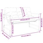 Casa si Gradina - Gradina si terasa - Mobilier exterior - Bancute de gradina - Banca de gradina cu perna, antracit, 113 cm, otel - Infinity.ro