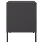 Casa si Gradina - Mobilier - Comode si corpuri - Noptiere - Noptiere, 2 buc., negru, 36x39x50,5 cm, otel laminat la rece - Infinity.ro