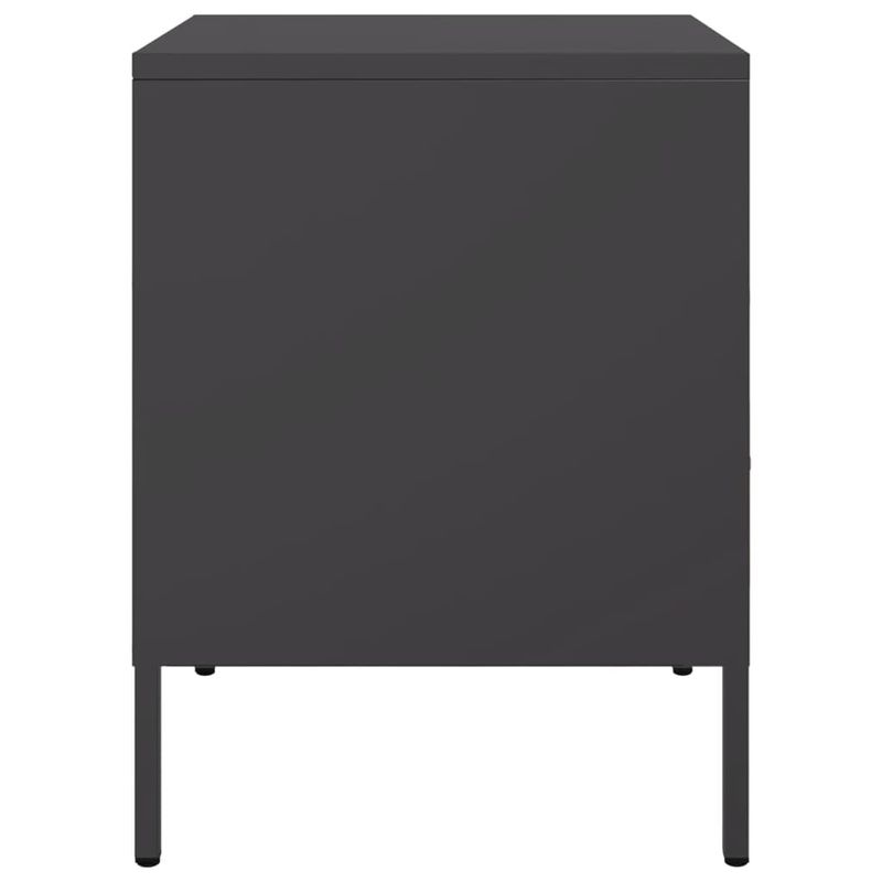 Casa si Gradina - Mobilier - Comode si corpuri - Noptiere - Noptiere, 2 buc., negru, 36x39x50,5 cm, otel laminat la rece - Infinity.ro