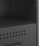 Casa si Gradina - Mobilier - Comode si corpuri - Noptiere - Noptiere, 2 buc., negru, 36x39x50,5 cm, otel laminat la rece - Infinity.ro