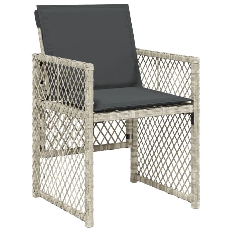 Casa si Gradina - Gradina si terasa - Mobilier exterior - Seturi mobila gradina - Set mobilier de gradina cu perne 13 piese gri deschis poliratan - Infinity.ro
