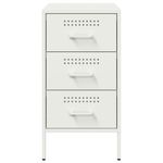 Casa si Gradina - Mobilier - Comode si corpuri - Noptiere - Noptiera, alb, 36x39x68 cm, otel laminat la rece - Infinity.ro