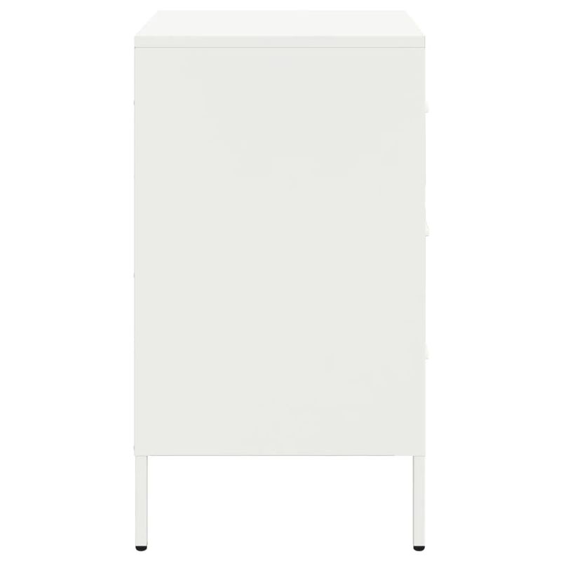 Casa si Gradina - Mobilier - Comode si corpuri - Noptiere - Noptiera, alb, 36x39x68 cm, otel laminat la rece - Infinity.ro