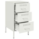 Casa si Gradina - Mobilier - Comode si corpuri - Noptiere - Noptiera, alb, 36x39x68 cm, otel laminat la rece - Infinity.ro