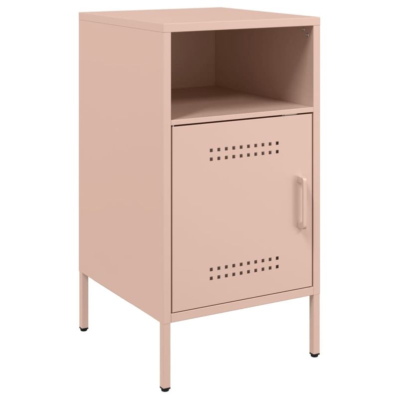 Casa si Gradina - Mobilier - Comode si corpuri - Noptiere - Noptiere, 2 buc., roz, 36x39x68 cm, otel laminat la rece - Infinity.ro