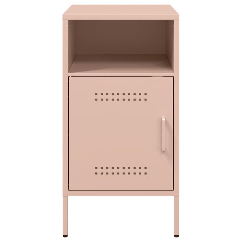 Casa si Gradina - Mobilier - Comode si corpuri - Noptiere - Noptiere, 2 buc., roz, 36x39x68 cm, otel laminat la rece - Infinity.ro